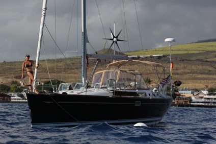  Moored off Lahaina, Maui.