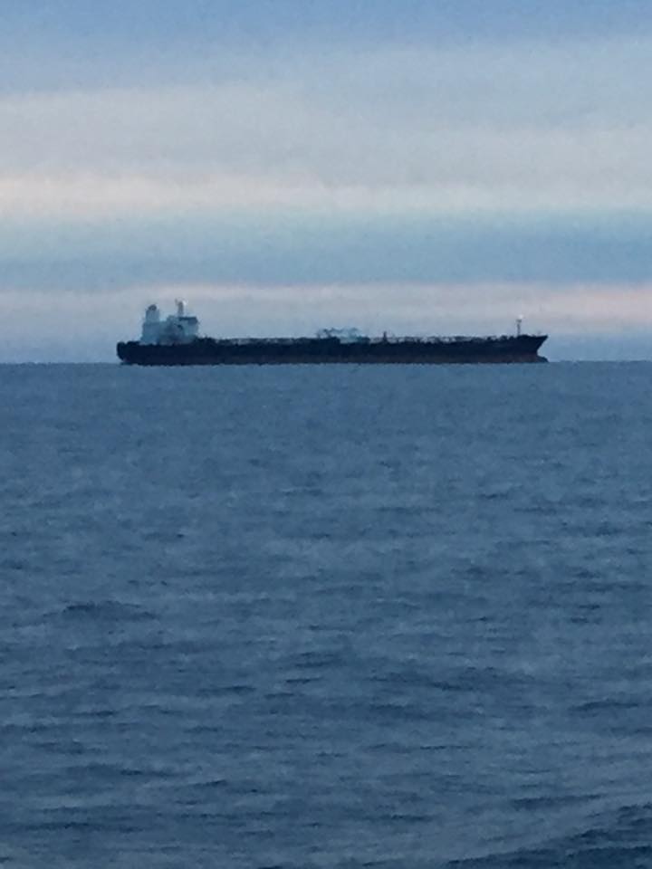 tanker in shipping lane
